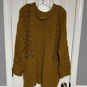 Pilcro Mustard Knit Sweater